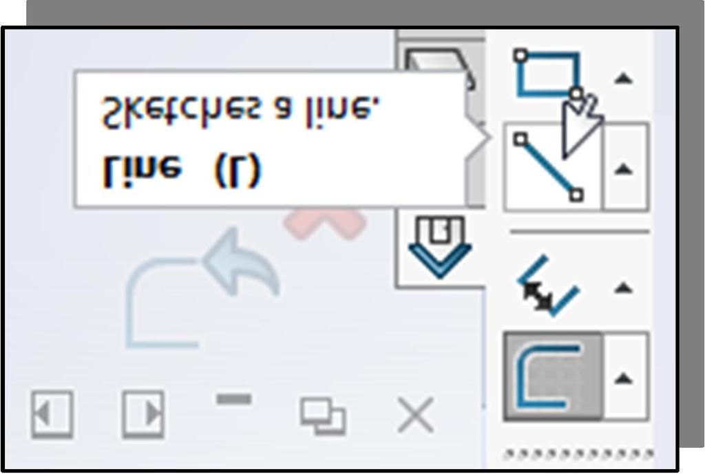 Graphics Cursors Notice the cursor changes from an arrow to a pencil when a sketch entity is active. 4.