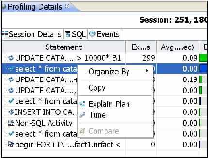 SESSION 3: PROFILING A DATA SOURCE > IMPORTING STATEMENTS TO SQL TUNER Importing Statements to SQL Tuner SQL Profiler enables you to submit one or more statements into SQL Tuner.