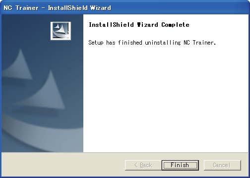 (2) The "Confirm Uninstall" screen is displayed. When the "OK" is pressed, the uninstallation starts.