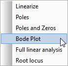 Name change in Linear Systems Analysis menu The command Transfer functions has been renamed to Bode Plot.