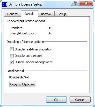 3.4.3 Minor improvements Checking out license options from a license server improved In Dymola 2014 the check-out of the Model Management option can be disabled.