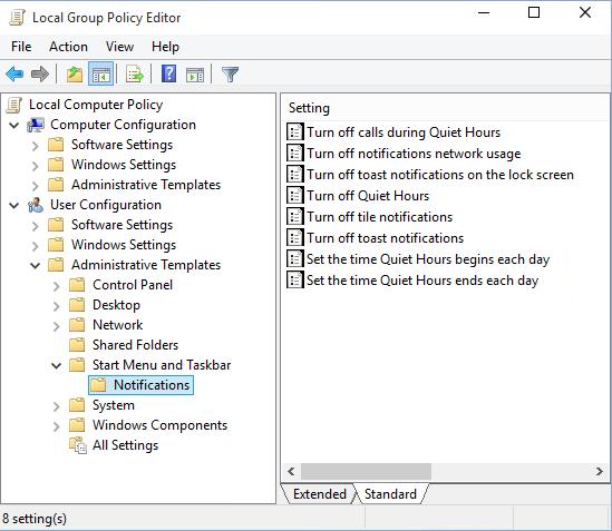 Granular UX Control Group Policy,