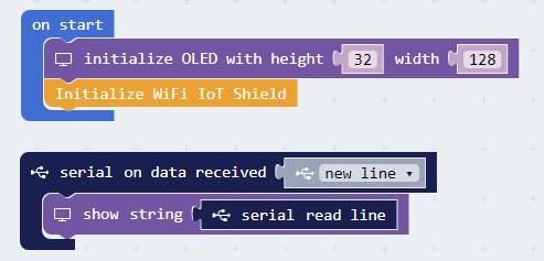 If you open the shield, the screen will show shield information after Initialize OK.
