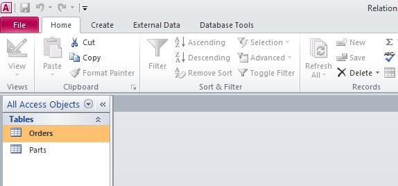 Click on the Database Tools tab and from within