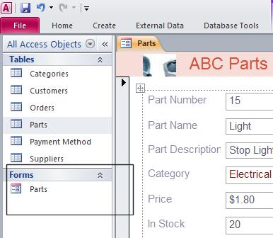 Unlike the Layout View, Form View does not allow the form to be modified, however a user will be able to enter and edit data, navigate and create new records in the underlying table.