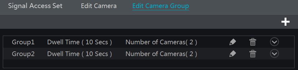 1 Add Camera Group Click Edit Camera Group in the above