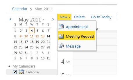 Creating a Meeting Request Meeting Request is a tool that allows you to schedule meetings and invite attendees. You receive notification when someone accepts, declines, or proposes a new meeting time.