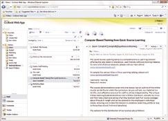 QUICK Source Microsoft Outlook Web App in Exchange Server 2010 Getting Started The Outlook Web App Window u v w x y u v w x y Browser Toolbars allow the user to navigate in the browser.