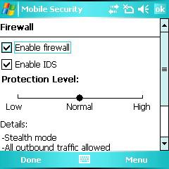 Trend Micro Mobile Security for Microsoft Windows Mobile, Pocket PC/Classic/Professional Edition User s Guide 6 Using the Firewall Enabling the Firewall To get firewall protection every time you