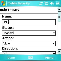 Trend Micro Mobile Security for Microsoft Windows Mobile, Pocket PC/Classic/Professional Edition User s Guide 6 Using the Firewall Creating Firewall Rules Firewall rules will add custom filtering