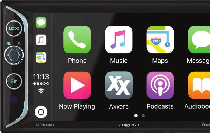 Apple CarPlay launches immediately upon connecting an iphone to the receiver via USB; the familiar applications will appear on the receiver s touchscreen including the home button the activate