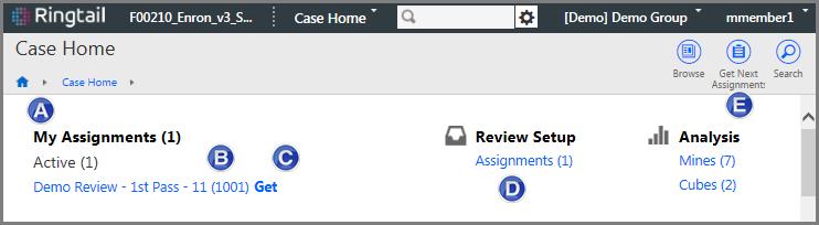 Working with Assignments You can access your assignments from the Case Home page in a number of different ways: Working