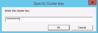 enter the changed cluster key value. l.
