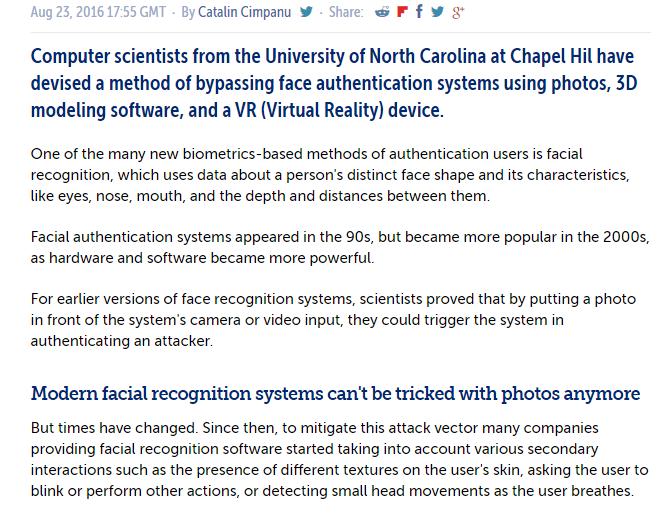 verification, face recognition and fingerprint