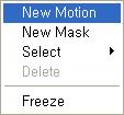 Pre-Viewer: Motion detection windows are configured by Motion or Mask windows. Each window can be selected by clicking with the mouse.