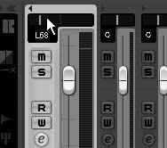 Mixer Basics Quick Guide 4 Drag the pan controls on the top of the channel strips left and right to set the stereo position of each track.