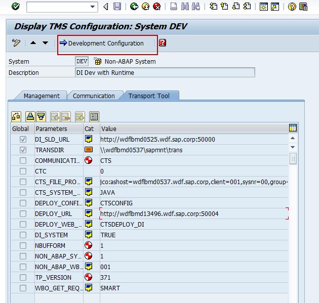 Go to the details of your system in TMS and click on Development