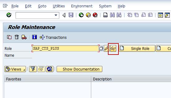6 Checking Role SAP_CTS_PLUS In older releases, it might be that some permissions are missing in the role SAP_CTS_PLUS.