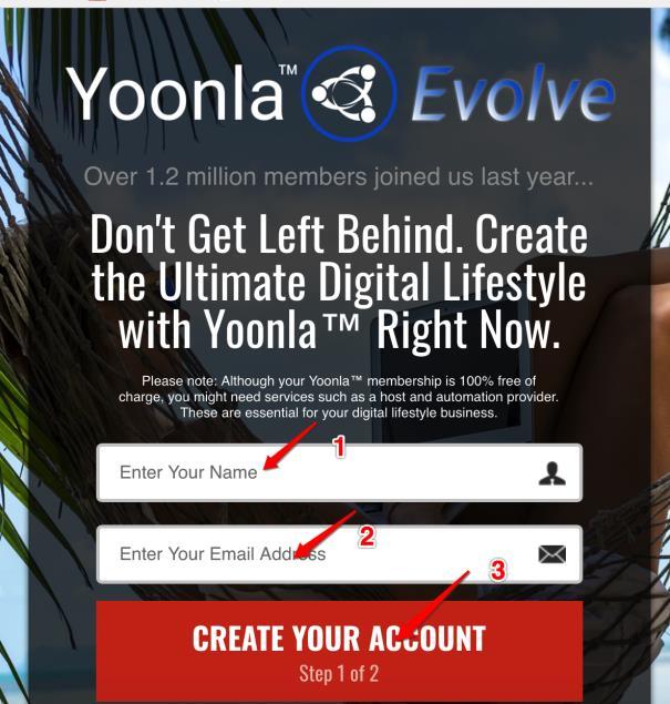 Getting Started Step 1) Sign Up For FREE Yoonla Evolve CPA program They pay $4 for every Free member you send them for Top Tier countries like US,