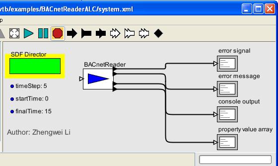 (4)(5)(6) declare BACnet property identifiers of the device with instance number 1. These statements will cause the BACnetReader to read its object identifier, its units and its present value.