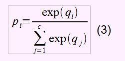Softmax In order to ensure that the outputs can be interpreted as posterior probabilities, they must be comprised between zero and one, and their sum must be equal to one.