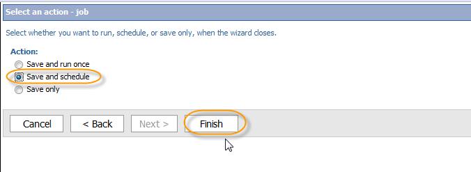 Figure 32: New Job Wizard: Defaults for all Steps 10.
