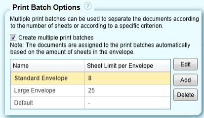 Figure 97: Navigate between print batch In addition to the print batches there are the following entries: Entry Description All - input order All - print order This is a virtual print batch that