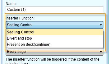 Then in the drop-down field select the Trigger position for the criterion, where the following options are available: every page; first page; last page; middle page (any page but not first nor last