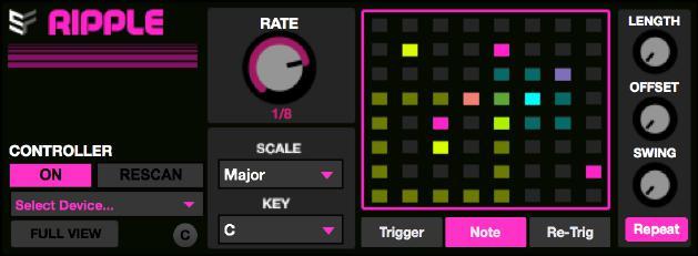 OCTAVE SEQUENCE: The red matrix, allows the octave of the notes in your arpeggio to change over time. GATE SEQUENCE: The pink toggles below the multi sliders.