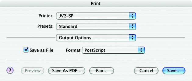 Improvement of the spooling speed when printing from the application software with Macintosh In case of Mac OS X The file can be spooled from application to the hot folder by following steps,