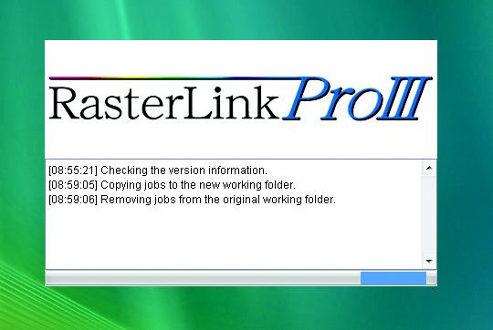 Change Work Folder Change Work Folder This section explains how to change the Raster Link ProIII work folder. 1 Select [Change work folder].