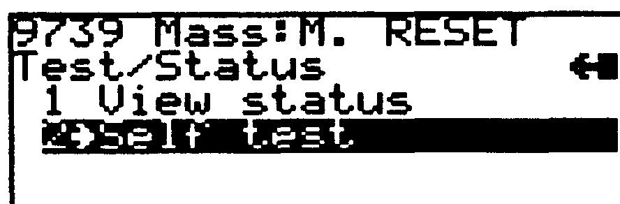 At the test/status menu, choose 2 (self test). 4. When the self-test is completed, press F4 (OK). 5.