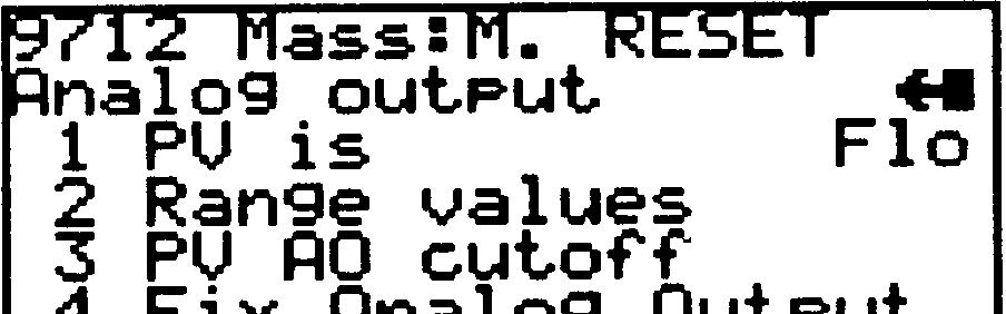 To trim the 4-20 mz output from an RFT9712 or RFT9729, choose 1 (analog