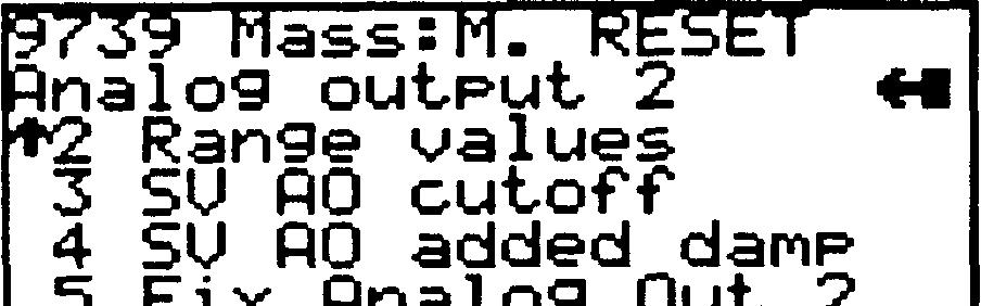 c. To trim the secondary milliamp output from an RFT9739, choose 6 (trim analog output 2). Mass: M -ktstt * 5.