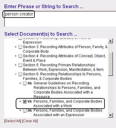 Unit 3: Searching Exercise 12. Specifying which documents are to be searched How can I find the instructions on how to record a person as creator? 1. Click on the Advanced Search icon 2.