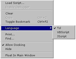 Environment Right-Click Menu The Output window s right-click menu is shown in Figure 2-27.