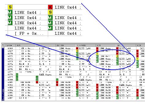 Debugging Windows Pipeline Viewer Window (TigerSHARC and Blackfin processors only in simulation) The Pipeline Viewer window (Figure 2-65) displays instructions in the pipeline and allows you to view