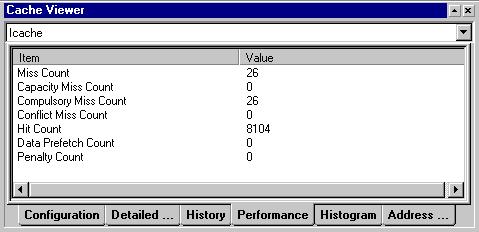 Debugging Windows Performance Page The Performance page (Figure 2-71) shows a list of performance metrics (items and values), which are determined by the