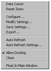 Debugging Windows Right-Click Menu The plot window s right-click menu is shown in Figure 2-80.