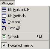 Window Operations Window Operations Similar to many Windows applications, VisualDSP++ provides multiple ways to adjust the view of the user interface.