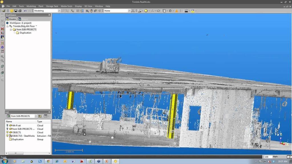 4.3 Trimble Realworks Part of the research was to convert Building data collected by Trimble 3D Scanner into VR environment.