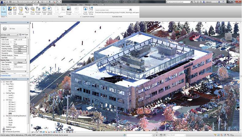 4.4 Autodesk ReCap As part of the research, model was also prepared by capturing data, using drone. Point clouds generated from the drone images was developed by Autodesk ReCap.