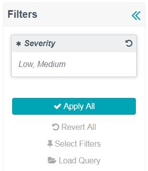 8. Modify the filter component criteria. 9. Click OK. The Filters side bar updates to show the filter component criteria you modified. The Apply All button appears.