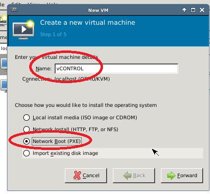 Create VM vcontroller The following steps outline how to create the vcontroller (your Openstack Controller node).