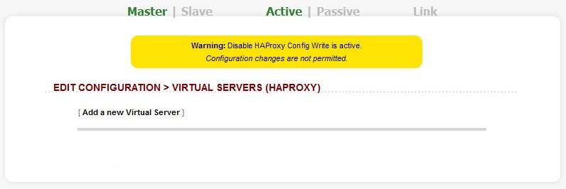 Disable Haproxy Config Write - Disable writing to the layer 7 configuration file.