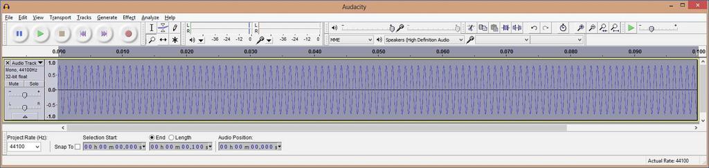 Audio, Sampling Test your own hearing range 3 Sec. tones with different frequencies.