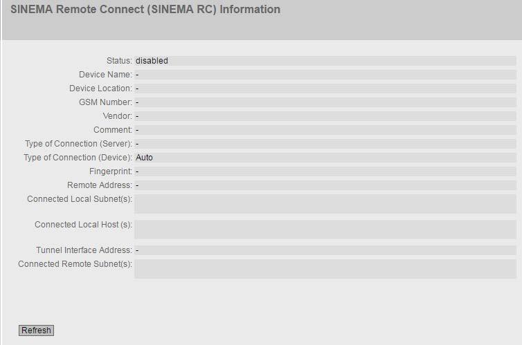 3.3 VPN tunnel between SCALANCE M87x and SINEMA RC Server Web browser 2: Click "Remote