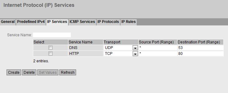Connecting SCALANCE M-800 to WAN 1.12 Allow access 7. Configure DNS with the following settings: Transportation UDP Destination Port (Range) 53 (standard port) 8. Click on "Set Values".