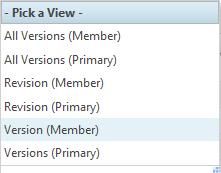 16 BASELINES Practical Use BASELINE VIEWS Following options are available for selecting Baseline Views: MEMBER (suffix) Only show Baselines that include the currently viewed object PRIMARY (suffix)