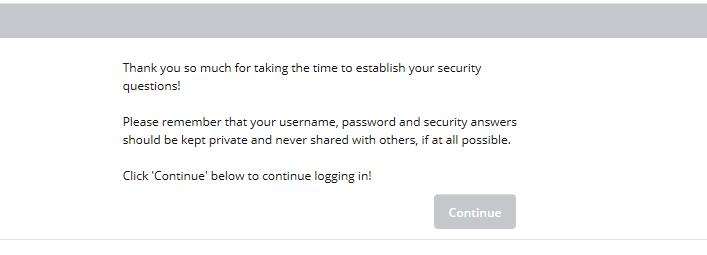 14) Finally, set up a Password Reset security question and answer. This allows you to complete your own password reset without having to call You Service. Click Submit when finished.